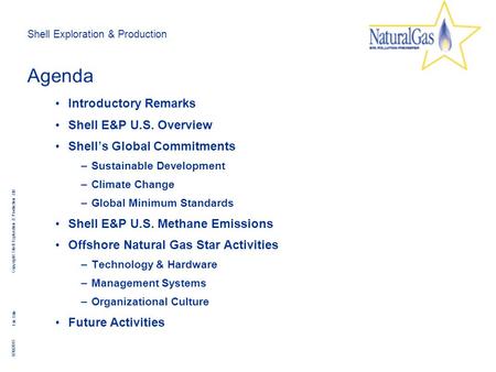 Shell Exploration & Production Copyright: Shell Exploration & Production Ltd. 8/30/2015 File Title Agenda Introductory Remarks Shell E&P U.S. Overview.