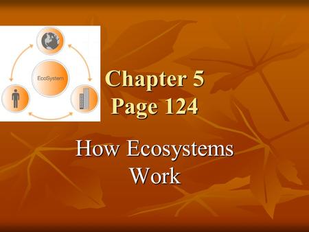 Chapter 5 Page 124 How Ecosystems Work. All ecosystems do 2 things: 1. Transfer Energy 2. Cycle matter.
