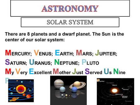 ASTRONOMY SOLAR SYSTEM