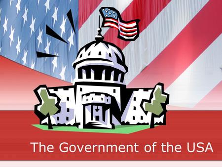 The Government of the USA How it works America has a federal government. The constitution outlines the system of government in the USA. There are 3 branches.