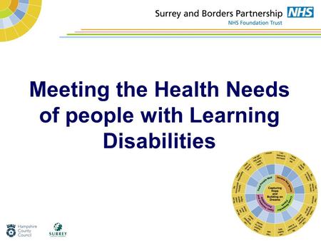 Meeting the Health Needs of people with Learning Disabilities.