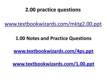 1.00 Notes and Practice Questions