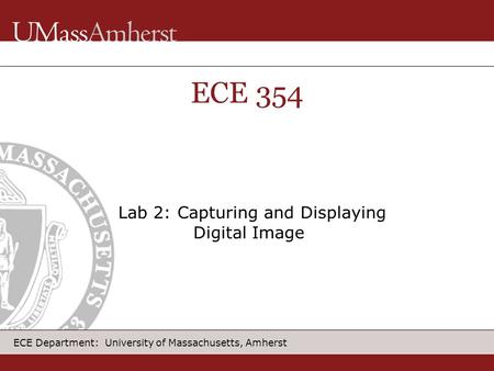 Lab 2: Capturing and Displaying Digital Image