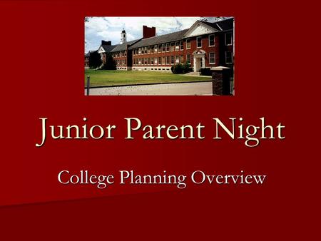 Junior Parent Night College Planning Overview. Alvirne School Counselors Mrs. Mary Carper Mrs. Mary Carper A - Co A - Co Mr. James Brown Mr. James Brown.