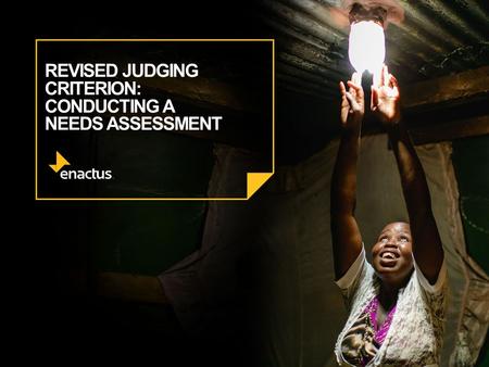 REVISED JUDGING CRITERION: CONDUCTING A NEEDS ASSESSMENT.