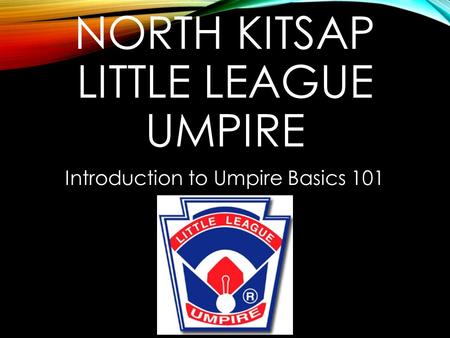 North Kitsap Little League Umpire