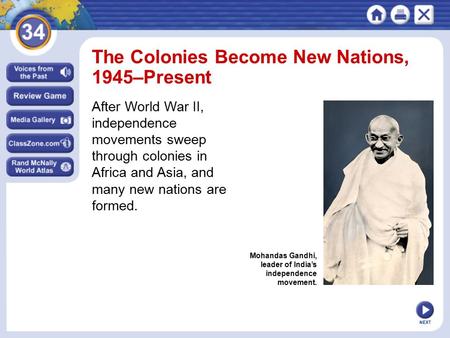The Colonies Become New Nations, 1945–Present