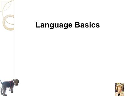 Language Basics.