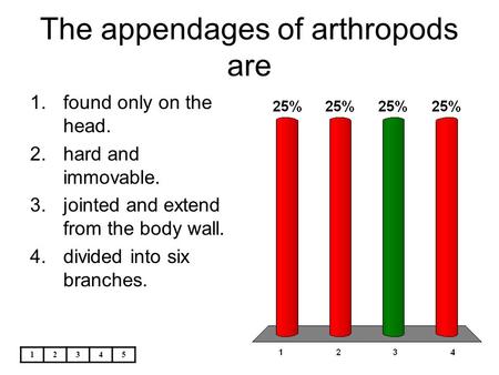 The appendages of arthropods are