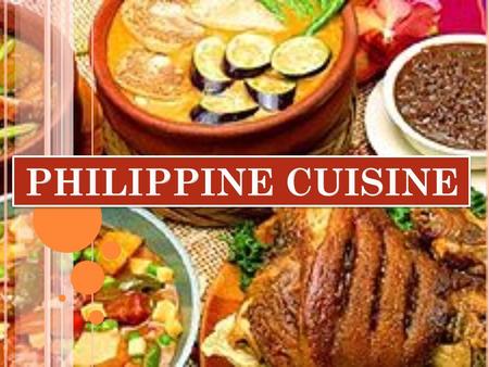 Philippine cuisine (or Filipino cuisine) refers to the food, preparation methods and eating customs of the Philippines, an island archipelago nation in.