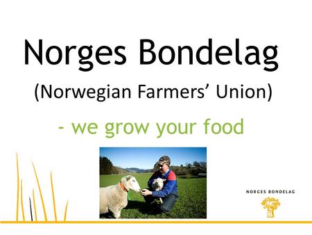 Norges Bondelag (Norwegian Farmers’ Union) - we grow your food.