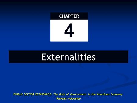 Definition of an Externality