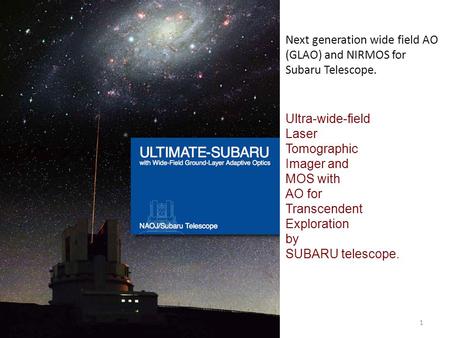 Next generation wide field AO (GLAO) and NIRMOS for Subaru Telescope.