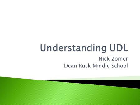 universal design for learning presentation