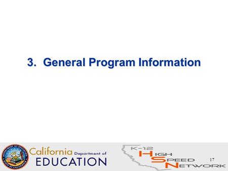 17 3. General Program Information. 18 Discount Calculations Calculated based on two factors 1.Percentage of students eligible for National School Lunch.