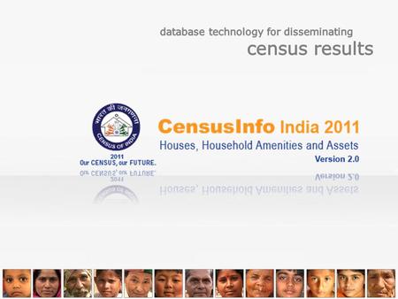 About Censusinfo India 2011 Dashboard An animated dashboard giving a single view consolidated report on Census results has been developed using DevInfo.