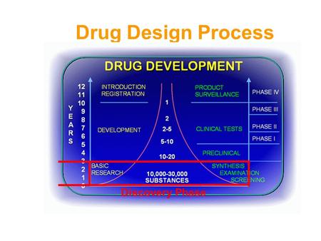 Drug Design Process Discovery Phase. Tripos Software n SYBYL & its modules SYBYL, Concord, MOLCAD, SiteId, Advanced Computation, GASP, DISCOtech, HQSAR,