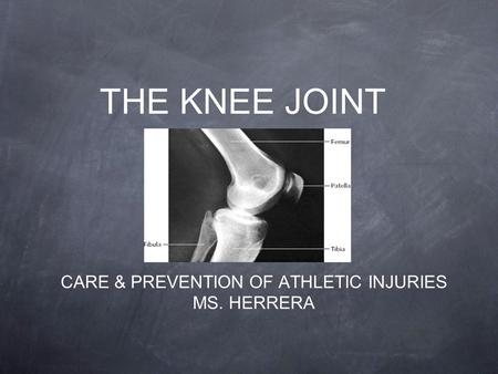 CARE & PREVENTION OF ATHLETIC INJURIES