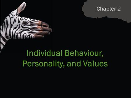 Individual Behaviour, Personality, and Values