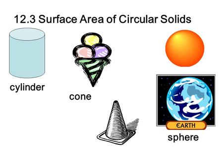 12.3 Surface Area of Circular Solids