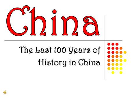 The Last 100 Years of History in China. Bellringer What is globalization? Write a list of global issues Do you think that overall it’s a positive or negative.