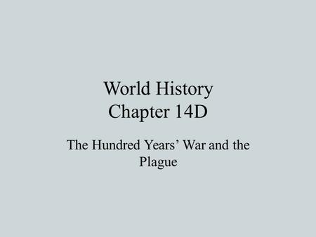 World History Chapter 14D