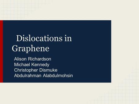 Dislocations in Graphene