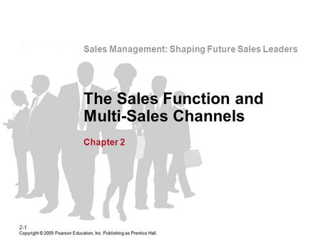 The Sales Function and Multi-Sales Channels