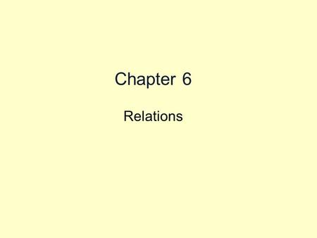 Chapter 6 Relations. Topics in this Chapter Tuples Relation Types Relation Values Relation Variables SQL Facilities.