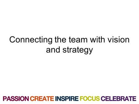 Connecting the team with vision and strategy. The imago vision & Mission Our Vision: to be the best at what we do. Mission: to exceed customer expectations.