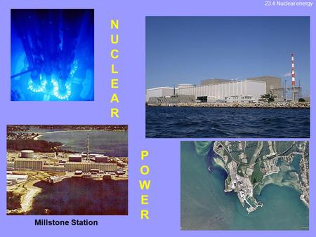 23.4 Nuclear energy NUCLEARNUCLEAR POWERPOWER Millstone Station.