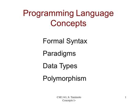 Representation, Syntax, Paradigms, Types - ppt download