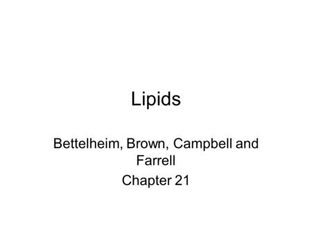 Bettelheim, Brown, Campbell and Farrell Chapter 21