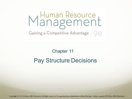 Pay Structure Decisions
