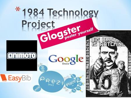 CHOOSE A PARTNER * You will be creating a presentation using one of the following technology tools: * Glogster- An interactive poster * Prezi- A non-linear.