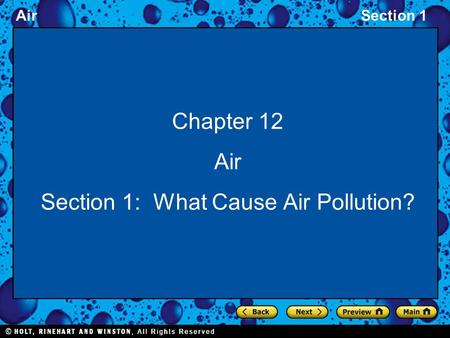 Section 1: What Cause Air Pollution?
