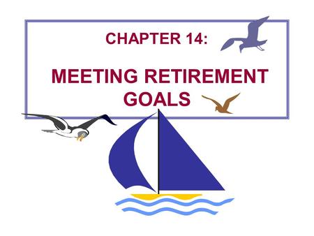 CHAPTER 14: MEETING RETIREMENT GOALS 14-2 Pitfalls in Retirement Planning  Starting too late.  Putting away too little.  Investing too conservatively.