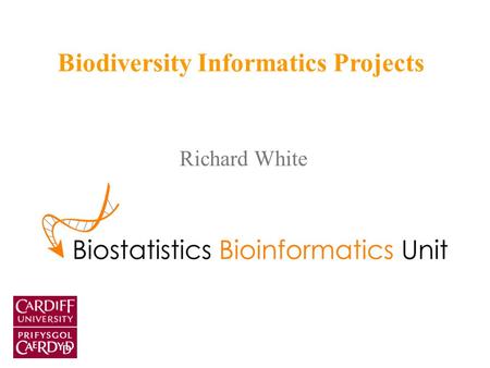 Richard White Biodiversity Informatics Projects. Thoughts Role of biodiversity data in bioinformatics – assisting with organising and retrieving bioinformatic.
