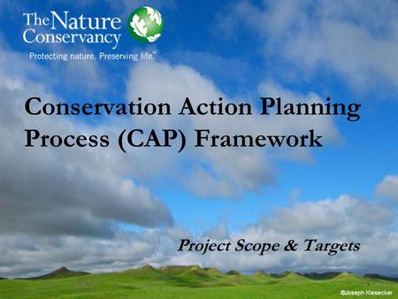 Conservation Action Planning Process (CAP) Framework Project Scope & Targets.