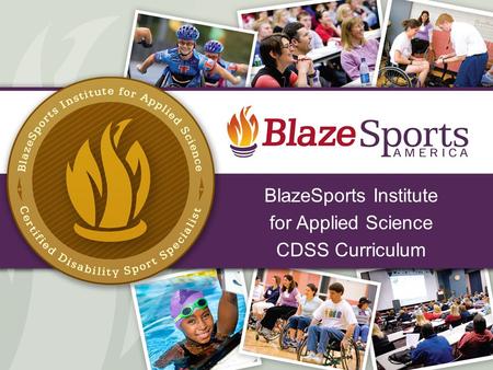 BlazeSports Institute for Applied Science CDSS Curriculum.
