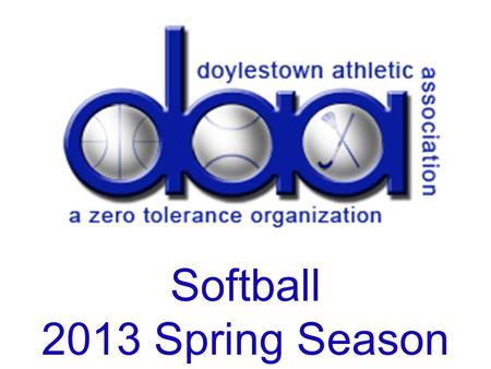 Softball 2013 Spring Season.