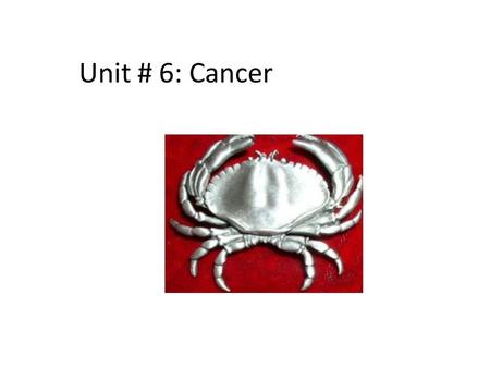 Unit # 6: Cancer. Overview 2 nd leading cause of death in Canada. 29% of all mortality in 2000 Higher risk in people over 65, males Leading cause of Potential.