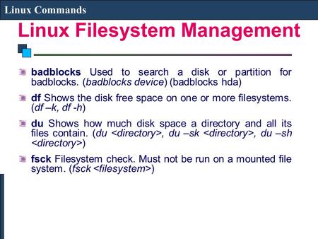 Linux Filesystem Management