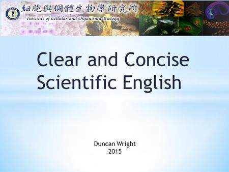 Clear and Concise Scientific English Duncan Wright 2015.
