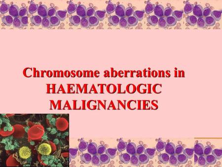 Chromosome aberrations in HAEMATOLOGIC MALIGNANCIES