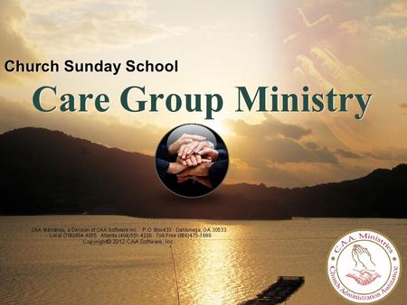 Church Sunday School Care Group Ministry