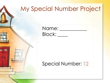 My Special Number Project