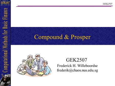 GEK2507 Compound & Prosper GEK2507 Frederick H. Willeboordse