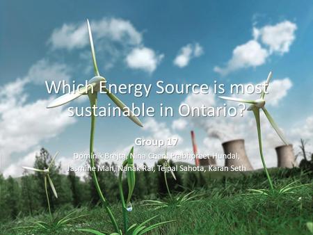 Which Energy Source is most sustainable in Ontario?