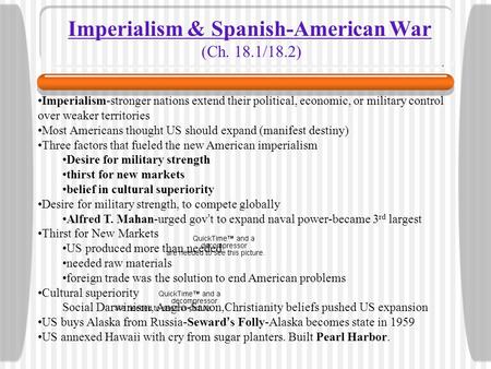 Imperialism & Spanish-American War